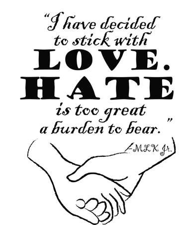 Stick With Love Quote Martin Luther King Jr Day Gift Apron