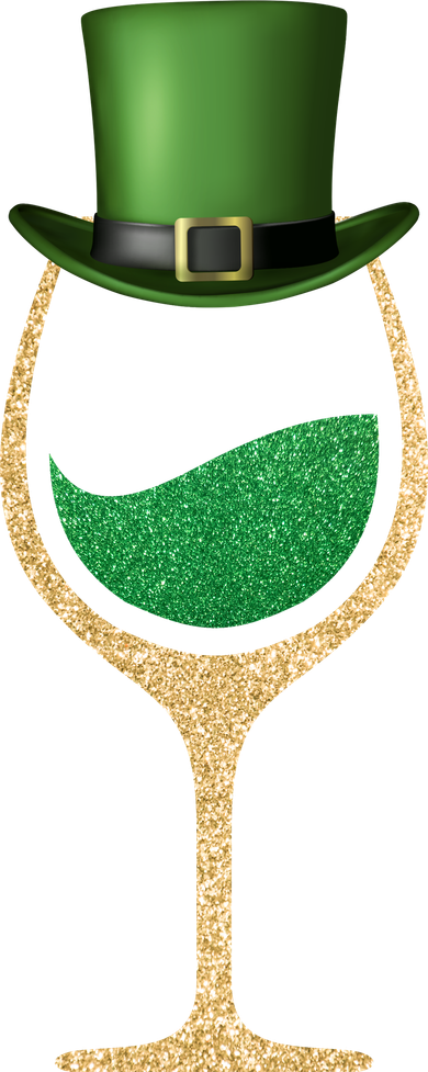 St. Patrick's Day Wine Glass Hat