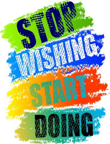 Stop Wishing Start Doing Inspirational Quote Mousepad