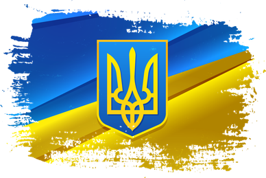 Stand With Ukraine Distressed Coat Of Arms Crest Flag Button