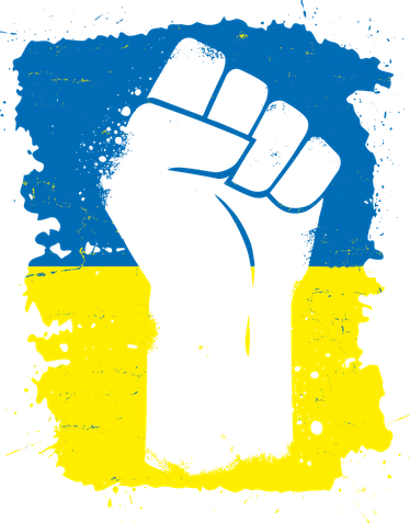 Stand With Ukraine Distressed Protest Fist Ukrainian Flag Pajama Set
