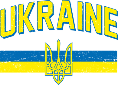 Stand With Ukraine Ukrainian Flag Coat Of Arms Ornament