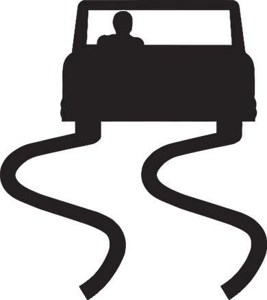 Slippery When Wet Caution Roadside Sign Hat