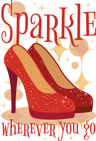 Sparkle Wherever You Go Red Heels Gift For Her Apron