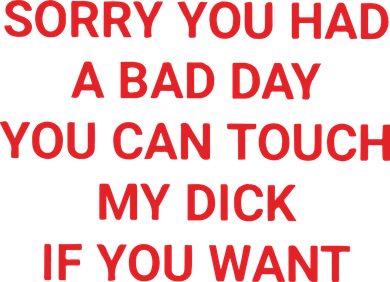 Sorry You Had A Bad Day You Can Touch My Dick If You Want Women's Long Sleeve Shirt