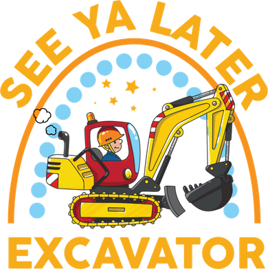 See Ya Later Excavator Cute Digger Boy Women's Hoodie