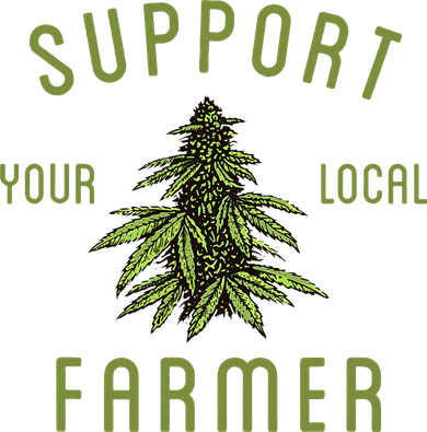 Support Your Local Farmer Funny Weed Marijuana Grower 420 Button