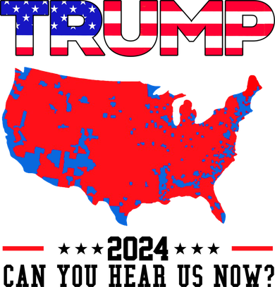 Trump 2024 Can You Hear Us Now Pro Donald Trump Election Usa Map Coaster