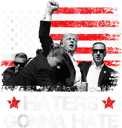 Trump 2024 Flag Haters Gonna Hate Pennsylvania Rally Trump Toddler T-Shirt