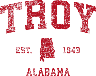 Troy Alabama Al Vintage Sports Design Button