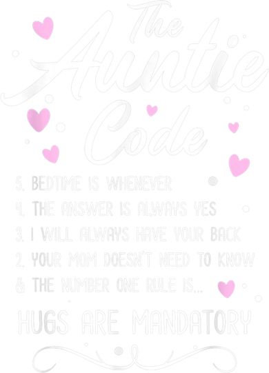 The Auntie Code Best Aunt Sister Niece Nephew Funny Kids Long Sleeve Shirt