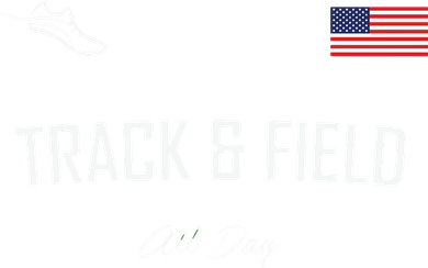 Track And Field Gifts Track Field All Day Usa Flag Button