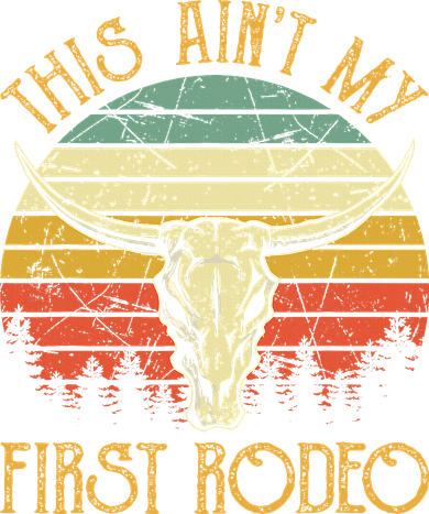 This AinT My First Rodeo Southern Western Bull Skull Kids Hoodie