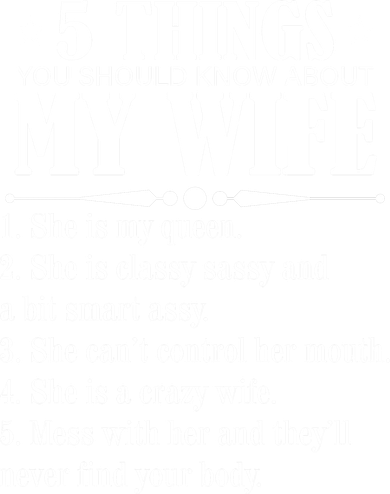 5 Things You Should Know About My Wife Funny Kids Long Sleeve Shirt