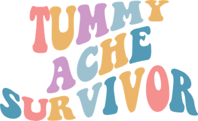 Tummy Ache Survivor Colorful Retro Mousepad