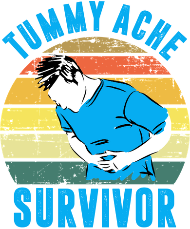 Tummy Ache Survivor Funny Vintage Mousepad
