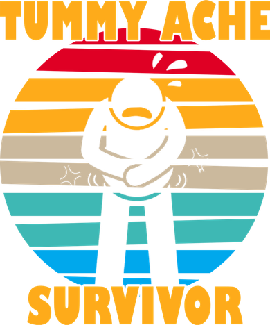 Tummy Ache Survivor Funny Retro Mousepad