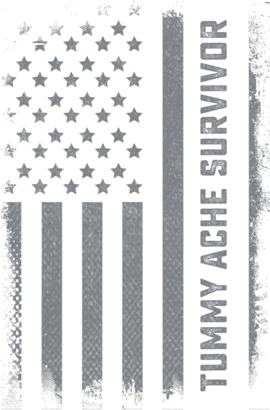 Tummy Ache Survivor IBS Stomach Ache US Flag Kids Hoodie