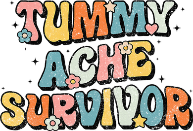 Tummy Ache Survivor Stomach Ache Vintage Kids Hoodie