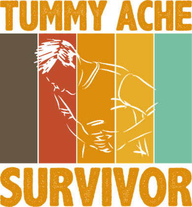 Tummy Ache Survivor Vintage Kids Hoodie