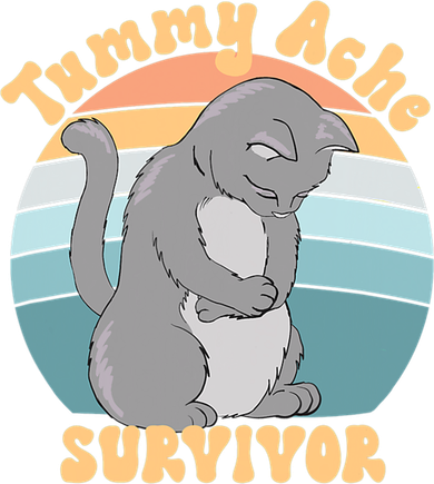 Tummy Ache Survivor Cat Kids Hoodie
