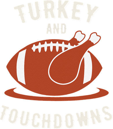 Turkey And Touchdowns Funny Thanksgiving Women's Hoodie
