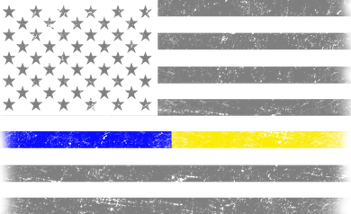 Thin Blue Gold Line Police Dispatcher Flag Kids Sweatshirt