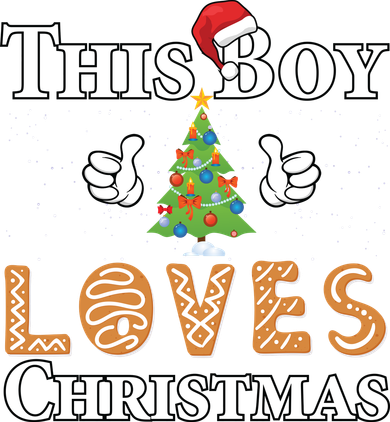 This Boy Loves Christmas Kids T-Shirt