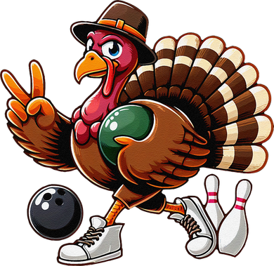 Turkey Bowling Thanksgiving Turkey Playing Bowling Turkey Beanie