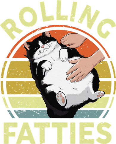 Tuxedo Cat Breed Rolling Fatties Funny Mom Dad Kitten Retro Toddler Hoodie