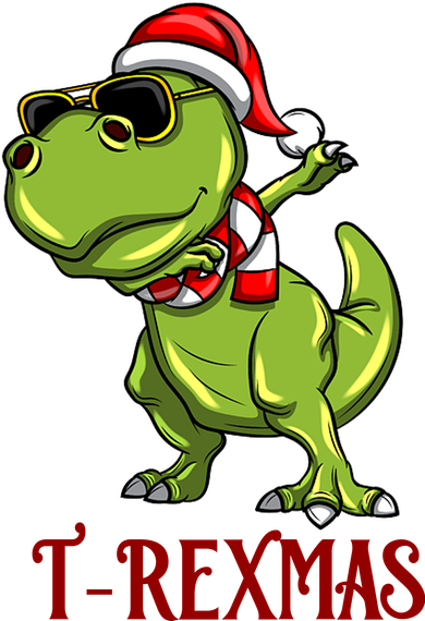 Trex Christmas Dino Toddler Hoodie