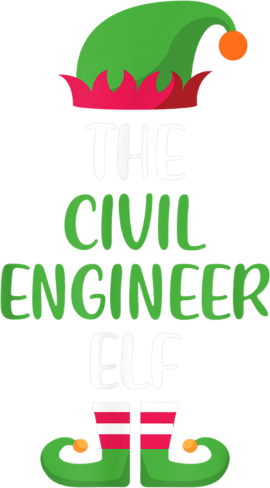 The Civil Engineer Elf Christmas Family Matching Women's T-Shirt