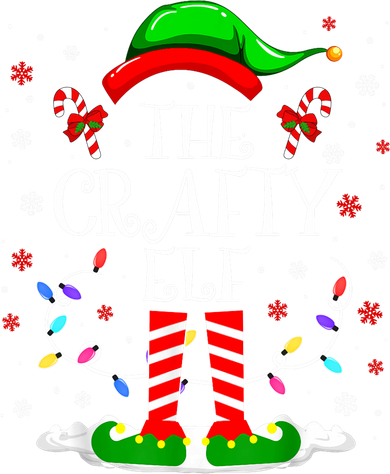 The Crafty Elf Funny Xmas Elf Matching Family Christmas Long Sleeve Doggie Tank