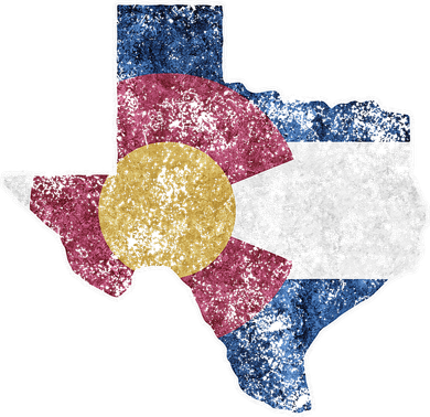 Texas Colorado Flag Family USA Home State Baby Bodysuit