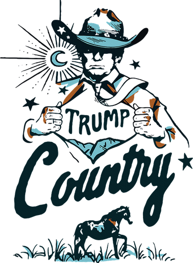 Trump Country Funny Western Trump Cowboy Horse Baby Bodysuit