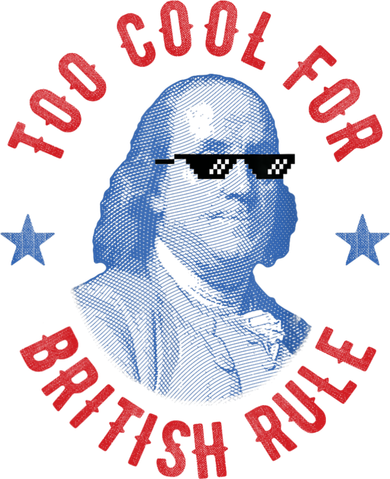 Too Cool For British Rule Funny Ben Benjamin Franklin 4th Of July Doggie Tank