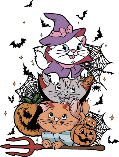 The Cat Halloween Cat Lover Witch Pumpkin Button