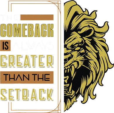 The Comeback Is Always Greater Than The Setback Lion Zoo Women's Dry Zone Grid Polo