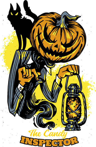 The Candy Inspector Funny Halloween Kids Long Sleeve Shirt