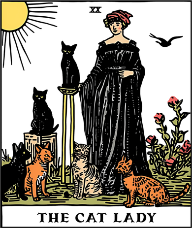 The Cat Lady Tarot Card Vintage Gothic Cat Mom Gift Toddler Hoodie