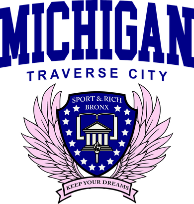 Traverse City Michigan Classy Logo Kids Hoodie