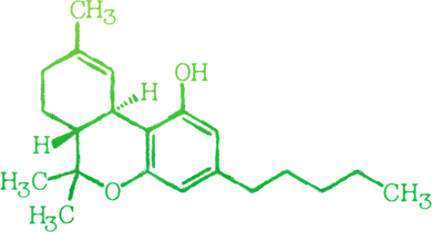 THC Cannabis Marijuana Medicine Chemical Formula Kids T-Shirt