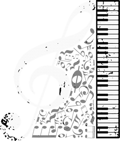 Treble Clef Piano Musical Notes Pianist Musician Instrument Sweatshirt