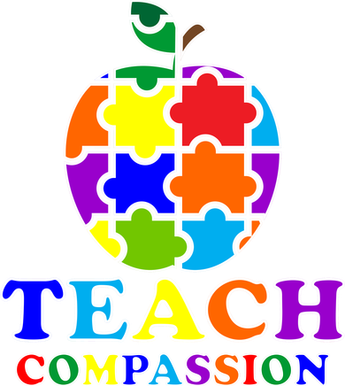 Teach Compassion Autism Awareness Teacher Apple Puzzle Kids T-Shirt