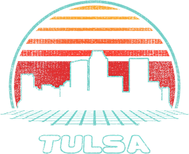 Tulsa City Skyline Retro Vintage 80s Style Bucket Hat