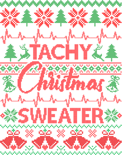 Tachy Christmas Sweater Funny Medical Cardiac ICU RN Nurse Doddie Hoodie