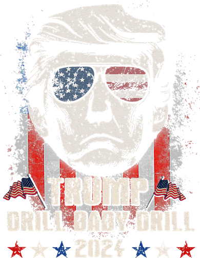 Trump Drill Baby Drill American Flag Women's Long Sleeve Shirt