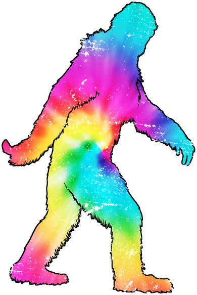 Trippy Sasquatch Tie Dye Colorful Bigfoot Kids Long Sleeve Shirt