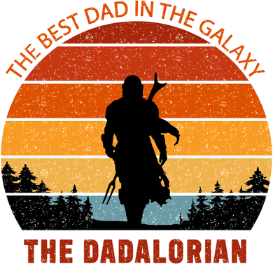 The Dadalorian Best Dad in The Galaxy Retro Vintage Kids Hoodie
