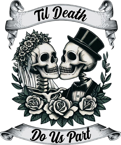 Til Death Do Us Part Skeleton Bride & Groom Marriagewedding Doddie Hoodie